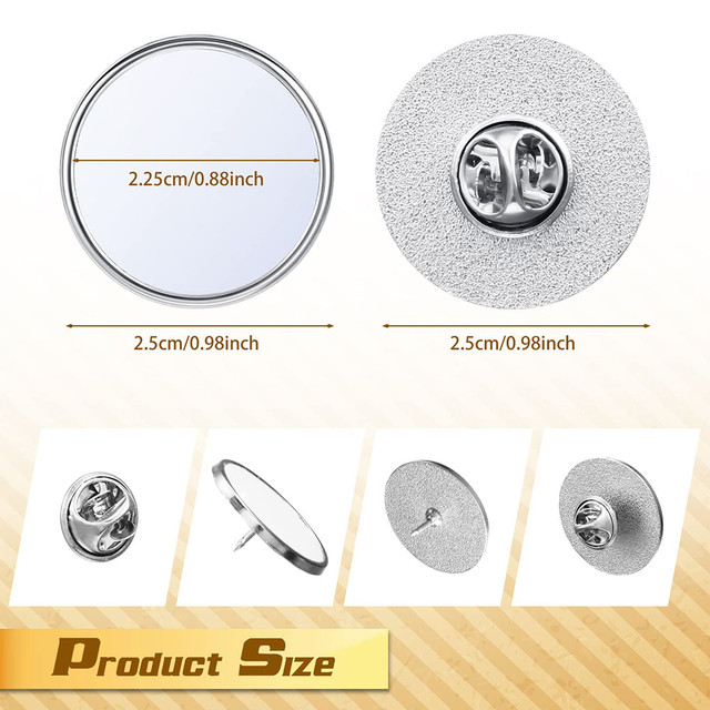 D&D 10pcs Sublimation Blank Pins 0.98 Inch DIY Button Badge Kit Sublimation  Silver Blank Aluminum Sheet for DIY Jewelry Making - AliExpress